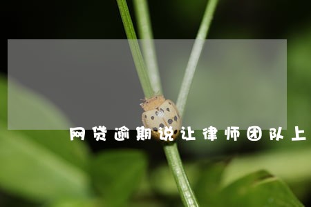 网贷逾期说让律师团队上门清收 网贷逾期说让律师团队上门清收