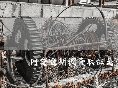 网贷逾期调查取证是什么意思