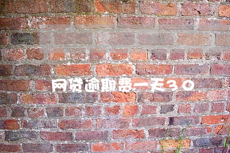 网贷逾期费一天30 网贷逾期费一天30
