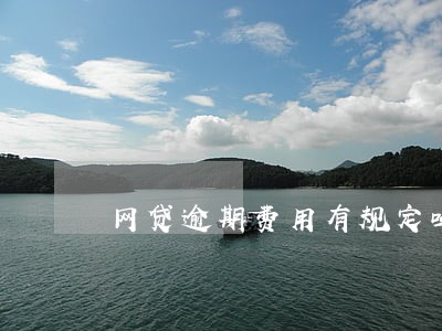 网贷逾期费用有规定吗 网贷逾期费用有规定吗