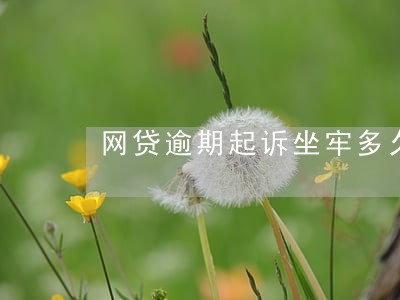 网贷逾期起诉坐牢多久 网贷逾期起诉坐牢多久
