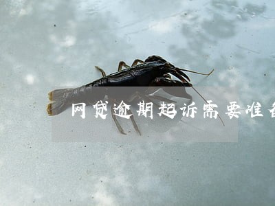 网贷逾期起诉需要准备什么材料 网贷逾期起诉需要准备什么材料