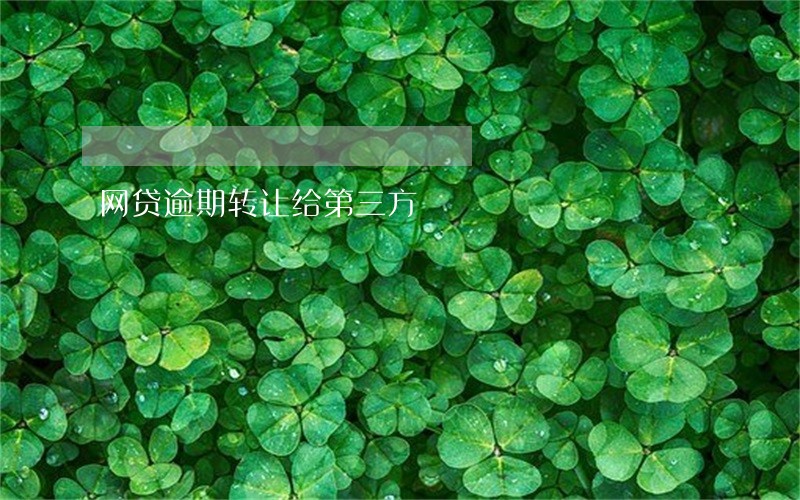 网贷逾期转让给第三方 网贷逾期转让给第三方