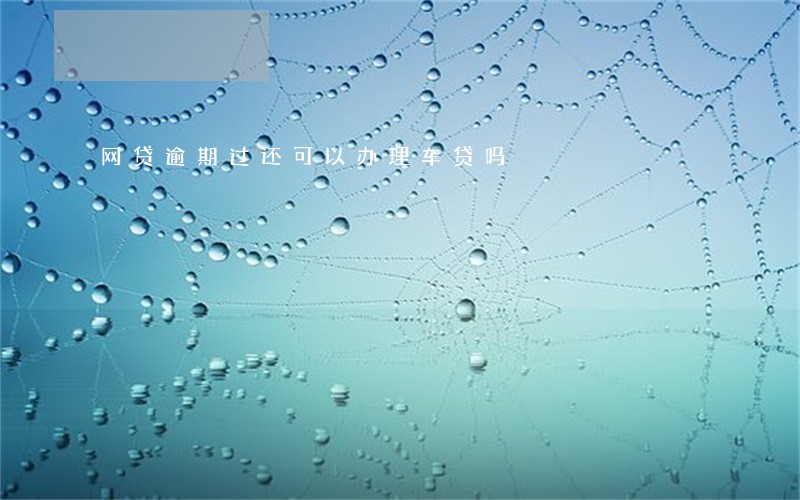网贷逾期过还可以办理车贷吗