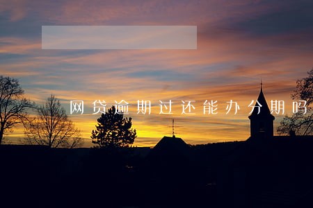 网贷逾期过还能办分期吗 网贷逾期过还能办分期吗