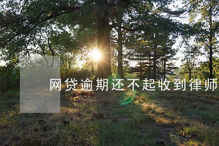 网贷逾期还不起收到律师函 网贷逾期还不起收到律师函