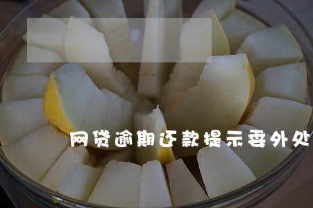 网贷逾期还款提示委外处理怎么办 网贷逾期还款提示委外处理怎么办