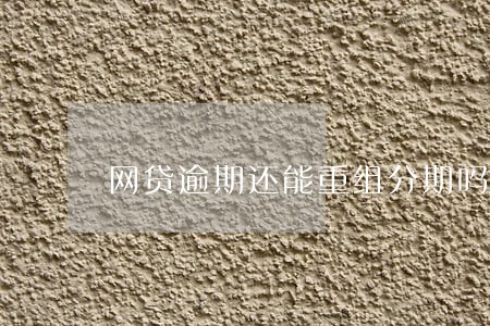 网贷逾期还能重组分期吗