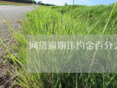 网贷逾期违约金百分之一 网贷逾期违约金百分之一