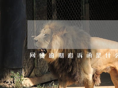 网贷逾期追诉函是什么 网贷逾期追诉函是什么