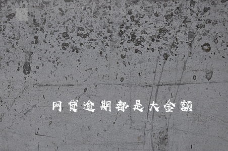 网贷逾期都是大金额 网贷逾期都是大金额