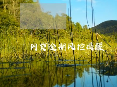 网贷逾期风控提醒 网贷逾期风控提醒