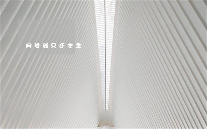 网贷钱只还本金 网贷钱只还本金