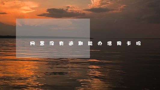 网黑没有逾期能办信用卡吗 网黑没有逾期能办信用卡吗