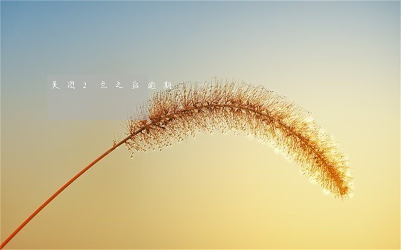 美团2点之后逾期 美团2点之后逾期