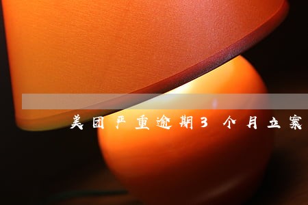 美团严重逾期3个月立案 美团严重逾期3个月立案
