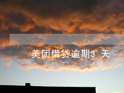 美团借贷逾期3天 美团借贷逾期3天
