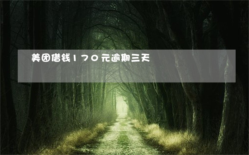 美团借钱170元逾期三天 美团借钱170元逾期三天