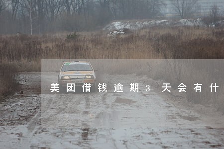 美团借钱逾期3天会有什么后果 美团借钱逾期3天会有什么后果