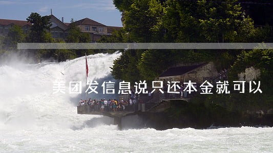 美团发信息说只还本金就可以 美团发信息说只还本金就可以