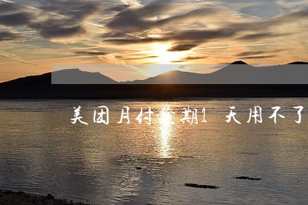 美团月付逾期1天用不了 美团月付逾期1天用不了