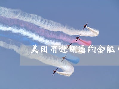 美团有逾期违约金能申请减免吗 美团有逾期违约金能申请减免吗