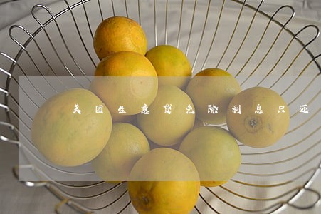 美团生意贷免除利息只还本金 美团生意贷免除利息只还本金