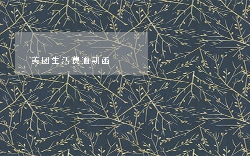 美团生活费逾期函 美团生活费逾期函
