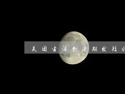 美团生活费逾期发短信说要上门 美团生活费逾期发短信说要上门