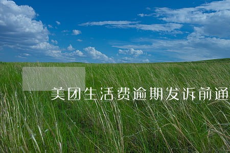 美团生活费逾期发诉前通知 美团生活费逾期发诉前通知