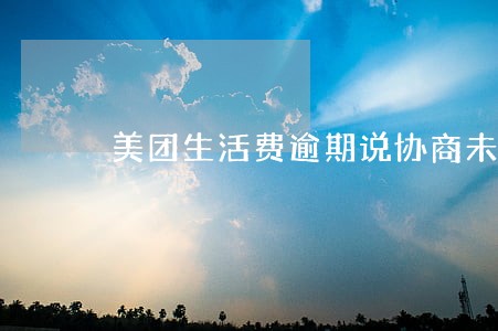 美团生活费逾期说协商未果要立案