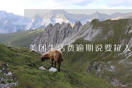 美团生活费逾期说要拉入黑名单 美团生活费逾期说要拉入黑名单