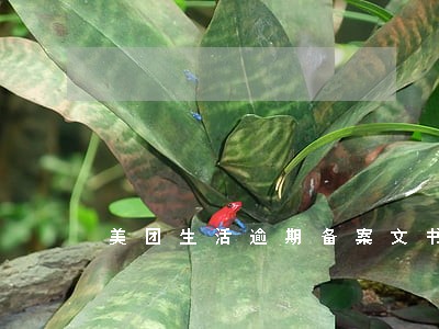 美团生活逾期备案文书 美团生活逾期备案文书