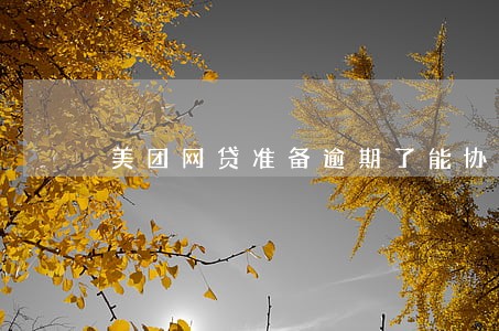 美团网贷准备逾期了能协商吗