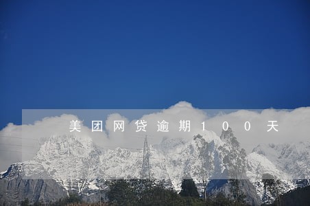 美团网贷逾期100天 美团网贷逾期100天