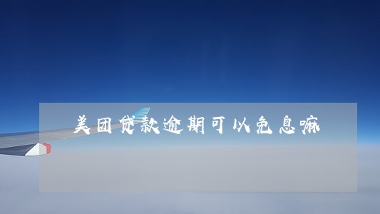 美团贷款逾期可以免息嘛 美团贷款逾期可以免息嘛