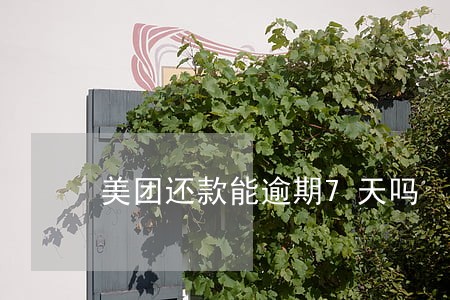美团还款能逾期7天吗 美团还款能逾期7天吗
