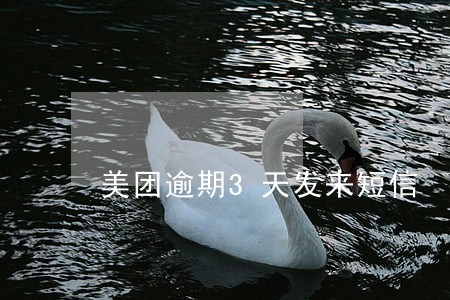 美团逾期3天发来短信 美团逾期3天发来短信