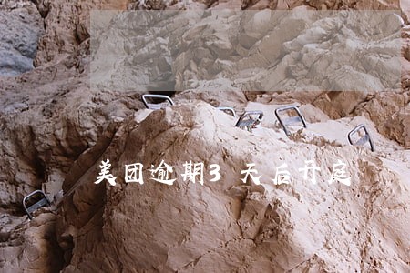 美团逾期3天后开庭 美团逾期3天后开庭