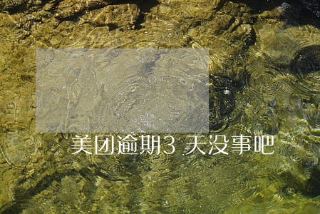 美团逾期3天没事吧 美团逾期3天没事吧