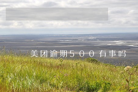 美团逾期500有事吗 美团逾期500有事吗