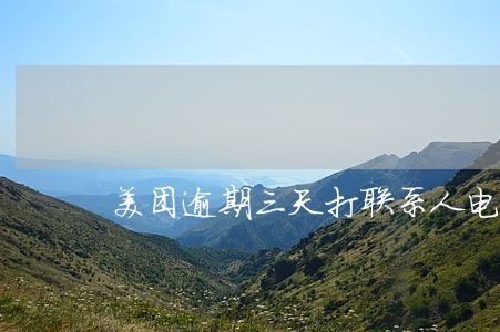 美团逾期三天打联系人电话 美团逾期三天打联系人电话