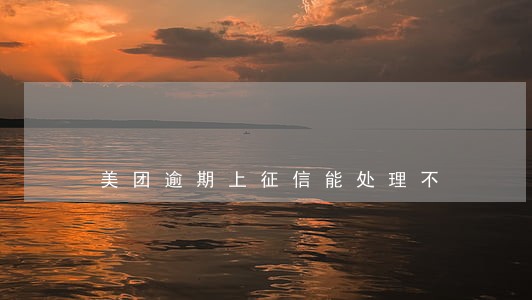 美团逾期上征信能处理不 美团逾期上征信能处理不