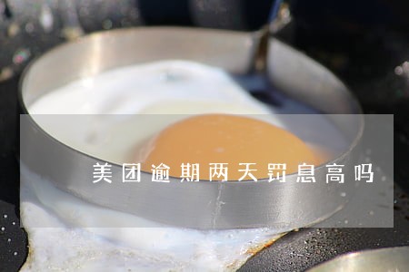 美团逾期两天罚息高吗 美团逾期两天罚息高吗