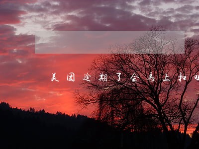 美团逾期了会马上扣吗