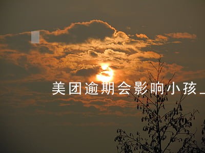 美团逾期会影响小孩上学吗 美团逾期会影响小孩上学吗