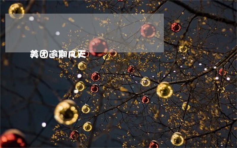 美团逾期几天 美团逾期几天
