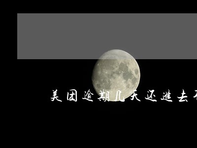 美团逾期几天还进去不能借了 美团逾期几天还进去不能借了