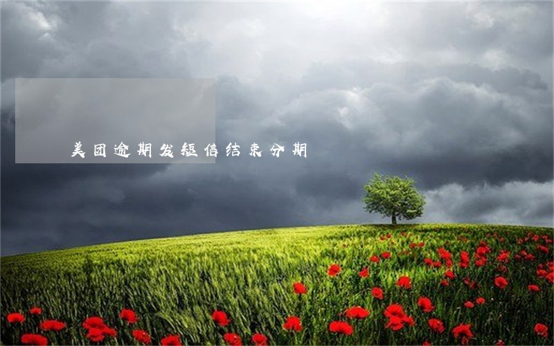 美团逾期发短信结束分期 美团逾期发短信结束分期
