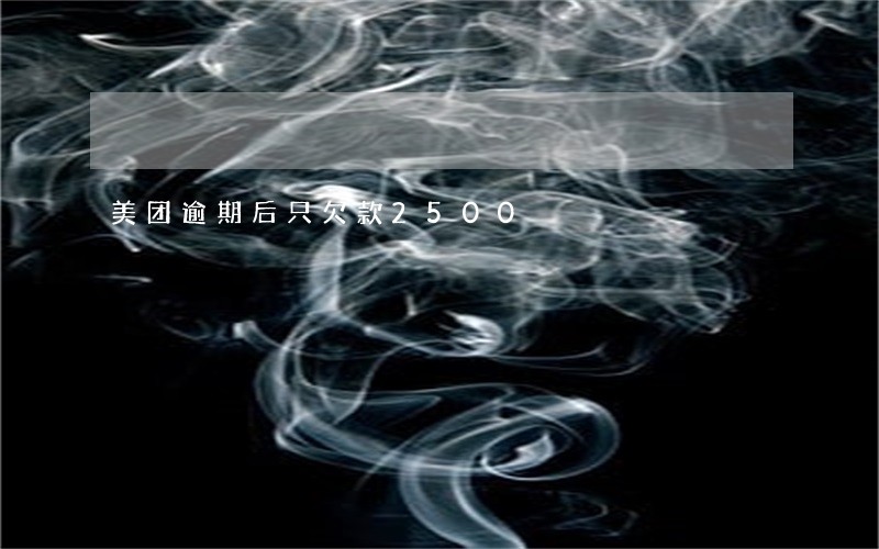 美团逾期后只欠款2500